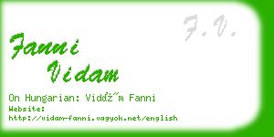 fanni vidam business card